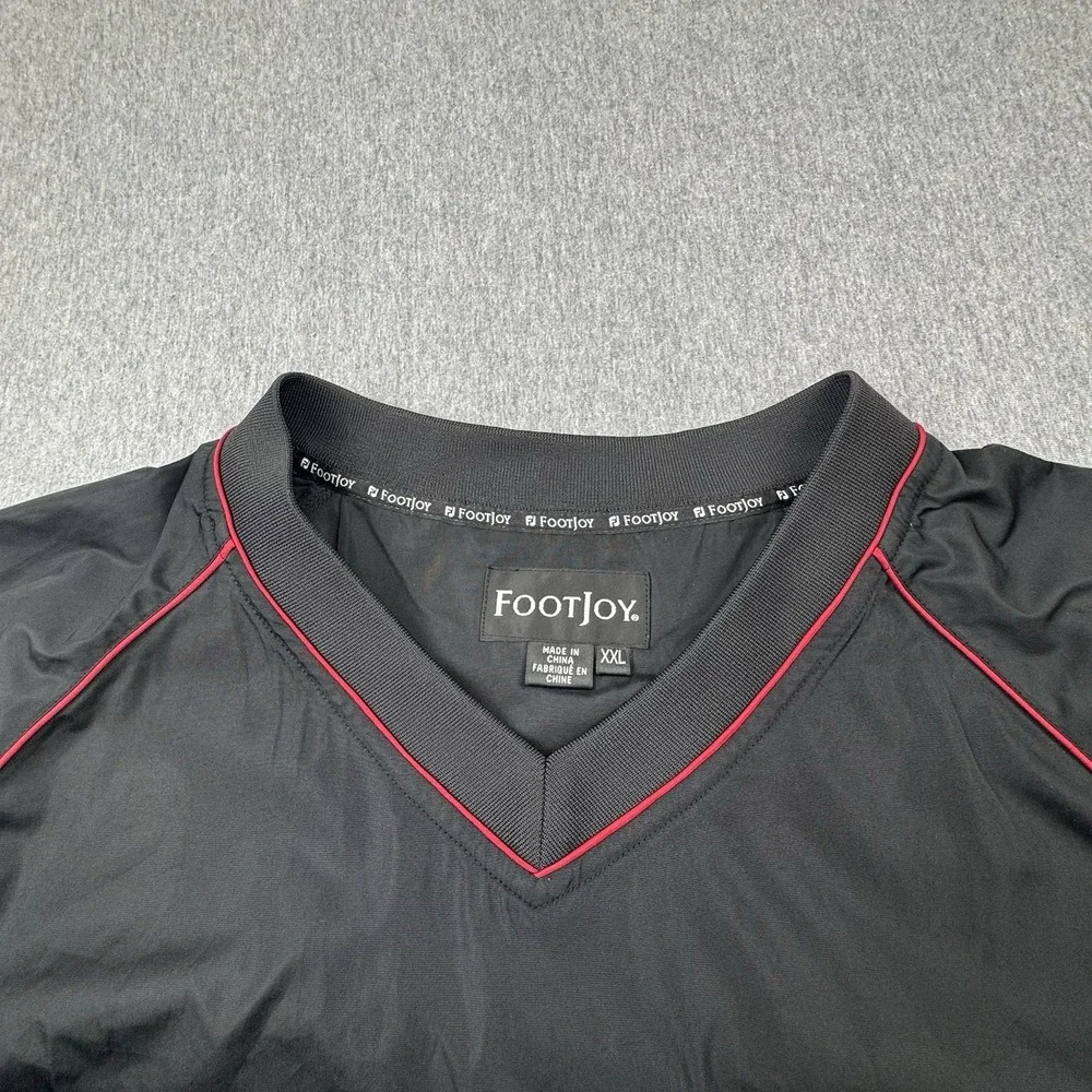 FootJoy Windbreaker Jacket Mens XXL Black Pullover FJ Rain Wear Golf Lightweight